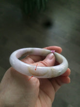 Load image into Gallery viewer, Certified 54.3mm Type A 100% Natural green/brown/purple Jadeite Jade bangle AY41
