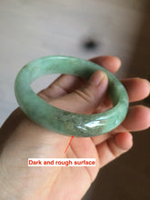 Load image into Gallery viewer, 54.5mm Certified Type A 100% Natural watery light green jadeite jade bangle D61

