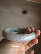 Load image into Gallery viewer, 53.7mm Certified Type A 100% Natural green/purple/brown Jadeite Jade bangle AR58-0523

