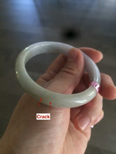 Load image into Gallery viewer, 53.3mm 100% natural Type A light yellow/green/purple/white jadeite jade bangle L70
