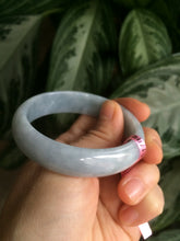 Load image into Gallery viewer, 51.5mm certificated Type A 100% Natural light green/blue/gray Jadeite Jade bangle AD17-5464
