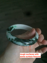 Load image into Gallery viewer, 57.8mm certified type A 100% Natural sunny green/orange/white jadeite jade bangle AE41-9586
