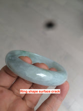 Load image into Gallery viewer, 52.5mm Certified type A 100% Natural green white Jadeite Jade bangle A77-2424
