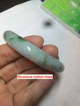 Load image into Gallery viewer, 56.7mm certified 100% natural type A light green jadeite jade bangle C59-0457
