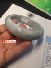 Load image into Gallery viewer, 57.9mm certified Type A 100% Natural green/purple Jadeite Jade bangle D76-3763
