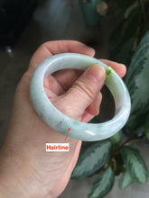 Load image into Gallery viewer, 54mm certified 100% natural type A green/white jadeite jade bangle AH29-4933
