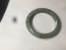 Load image into Gallery viewer, 54.9mm certified Type A 100% Natural dark green/black jadeite jade bangle N102-9772
