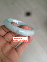 Load image into Gallery viewer, 55.7mm certified 100% natural sunny green/white jadeite jade bangle AQ29-1420
