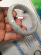 Load image into Gallery viewer, 58mm Certified Type A 100% Natural light green/purple Jadeite Jade bangle N108-2822
