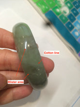 Load image into Gallery viewer, 56.7mm certified 100% Natural green/yellow/brown nephrite Jade bangle HE56-8451
