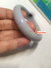 Load image into Gallery viewer, 53.2mm 100% natural type A certified light green/purple jadeite jade bangle AQ4-0733
