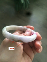 Load image into Gallery viewer, Certified 54.3mm Type A 100% Natural green/brown/purple Jadeite Jade bangle AY41
