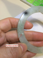 Load image into Gallery viewer, 55.5mm certified Type A 100% Natural icy light green/orange thin Jadeite bangle AC15-0431
