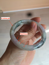 Load image into Gallery viewer, 56.5mm certified 100% natural Type A green purple jadeite jade bangle AM11-5607
