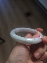 Load image into Gallery viewer, 56.7mm Certified Type A 100% Natural icy light green/orange  Jadeite Jade bangle A21-3146
