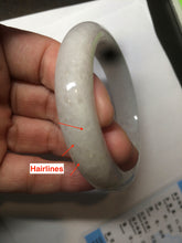 Load image into Gallery viewer, 55.5 mm Certified type A 100% Natural light purple/white/beige Jadeite bangle U117-6543
