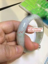 Load image into Gallery viewer, Sale! 53.9mm Type A 100% Natural light green/brown/red Jadeite Jade bangle Q91-8624
