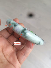 Load image into Gallery viewer, 58.2mm certified type A 100% Natural green/white/purple Jadeite Jade bangle Z97-6205
