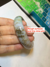 Load image into Gallery viewer, 58mm Certified Type A 100% Natural dark green purple brown Jadeite Jade bangle L135-4073
