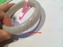 Load image into Gallery viewer, 55.2mm type A 100% Natural green/ white Jadeite Jade bangle Y54
