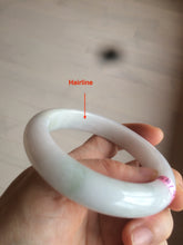 Load image into Gallery viewer, 58mm Certified Type A 100% Natural green/white Jadeite Jade bangle AB57-9281

