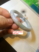 Load image into Gallery viewer, 54mm certified 100% natural type A green purple yellow round cut jadeite jade bangle AS4-0517
