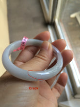 Load image into Gallery viewer, 51.3mm Certified Type A 100% Natural light purple jadeite jade bangle U12-3156
