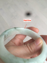 Load image into Gallery viewer, 54.7mm certified 100% natural type A light green/white/brown jadeite jade bangle X116-7753
