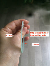 Load image into Gallery viewer, 58.6mm Certified Type A 100% Natural icy watery green super thin style Jadeite bangle M52
