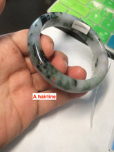 Load image into Gallery viewer, 55.3mm certified Type A 100% Natural dark green/purple Jadeite Jade bangle AC57-5788
