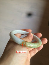 Load image into Gallery viewer, 59mm Certified Type A 100% Natural white/yellow/green Jadeite Jade bangle D59-0575
