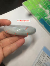 Load image into Gallery viewer, 58mm Certified Type A 100% Natural light green/purple Jadeite Jade bangle N108-2822
