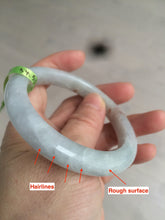 Load image into Gallery viewer, 54.5mm 100% natural Type A green/white with red floating flowers jadeite jade bangle AK3-1387

