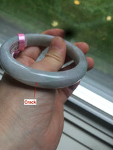 Load image into Gallery viewer, 57.9mm certified Type A 100% Natural light green/purple Jadeite Jade bangle AB39-3905
