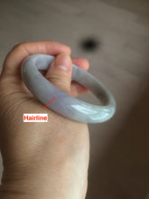 Load image into Gallery viewer, 55.5mm certified Type A 100% Natural light green Jadeite Jade bangle D66-9679
