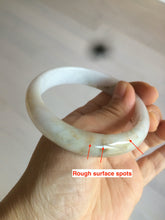 Load image into Gallery viewer, 57.7mm type A 100% Natural light purple white Jadeite Jade bangle AD69
