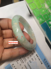 Load image into Gallery viewer, 54.7mm 100% natural Type A sunny green/brown/white jadeite jade bangle AF72-3316
