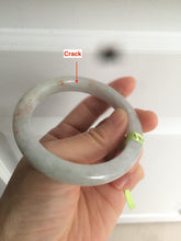Load image into Gallery viewer, 54.5mm 100% natural Type A green/white with red floating flowers jadeite jade bangle AK3-1387
