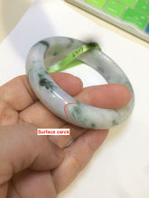 Load image into Gallery viewer, 58.5mm certified Type A 100% Natural green/purple Jadeite Jade bangle AH46-6207

