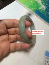 Load image into Gallery viewer, 56.8mm certified Type A 100% Natural green/brown/black Jadeite Jade bangle AR14-4311
