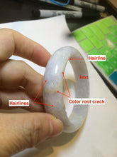 Load image into Gallery viewer, 58.3mm Certified Type A 100% Natural white/yellow/green Jadeite Jade bangle D60-0578
