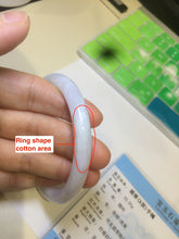 Load image into Gallery viewer, 55.2mm Certified 100% natural Type A green/purple/white round cut jadeite jade bangle R79-1885
