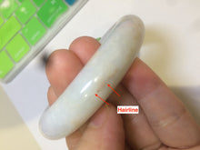 Load image into Gallery viewer, 56.5mm certificated Type A 100% Natural white/red/brown Jadeite Jade bangle AE28-5705
