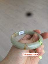 Load image into Gallery viewer, 58.5mm certified 100% natural green/yellow  jadeite jade bangle AE44-8521
