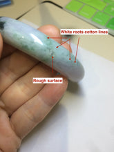 Load image into Gallery viewer, 56.8mm certificated Type A 100% Natural white/green/purple Jadeite Jade bangle E47-6211
