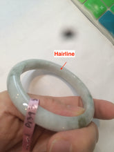 Load image into Gallery viewer, 55.4mm certified 100% natural green white jadeite jade bangle D1-1393
