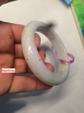 Load image into Gallery viewer, 56.9mm 100% natural Type A light green purple white jadeite jade bangle Y116-9294
