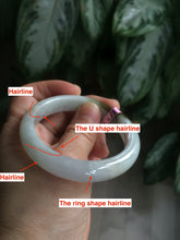 Load image into Gallery viewer, 52.6mm certified Type A 100% Natural white/brown Jadeite Jade bangle AB53-0005
