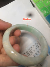 Load image into Gallery viewer, 54.7mm 100% natural Type A sunny green/brown/white jadeite jade bangle AF72-3316

