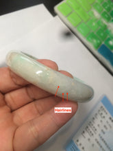 Load image into Gallery viewer, 55.6mm 100% natural certified sunny green/white jadeite jade bangle W81-3323
